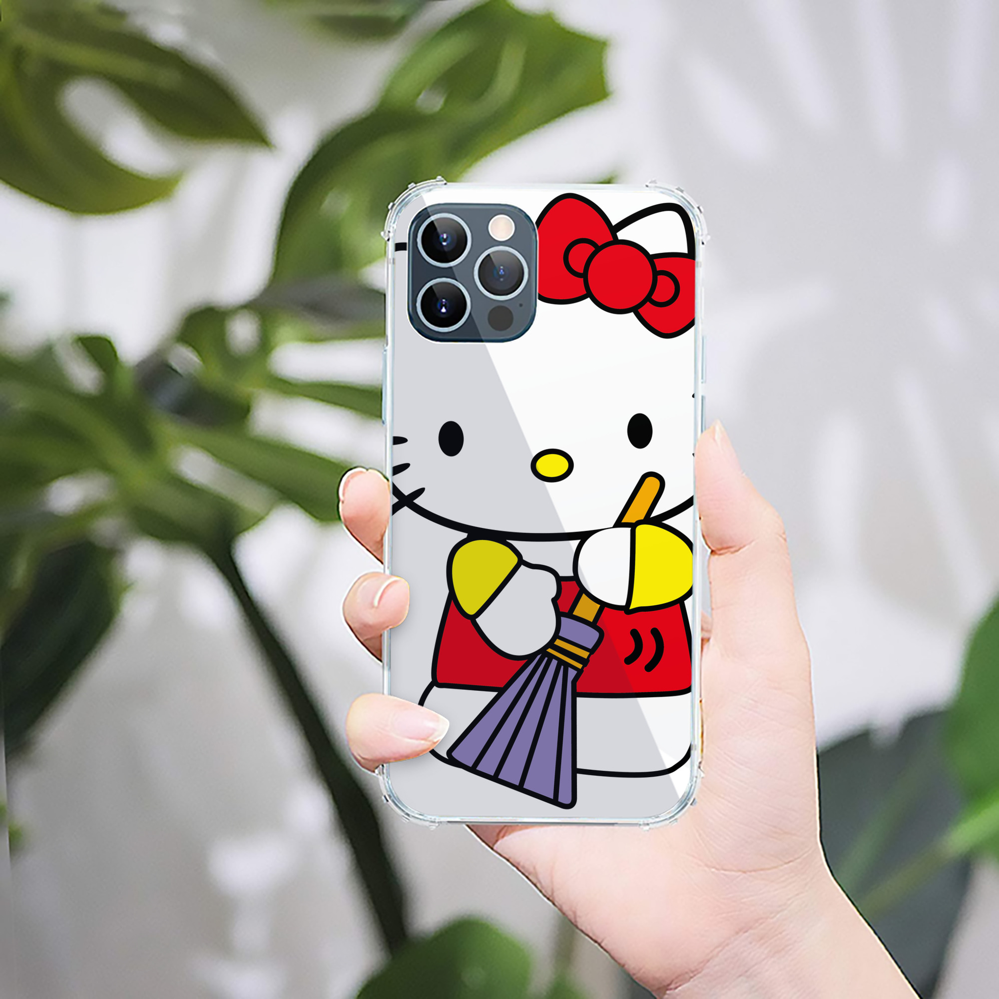 （画像用） Hello Kitty ハローキティ 【iPhone 12シリーズ対応】透明スマホケース（クリアソフトケース）